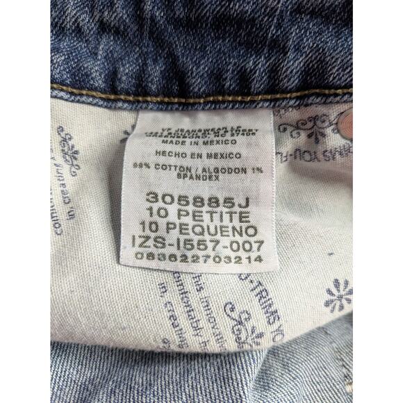 Lee Natural Straight Leg Jeans Women's Size 10P Medium Blue Mid Rise Medium Wash - Picture 8 of 8